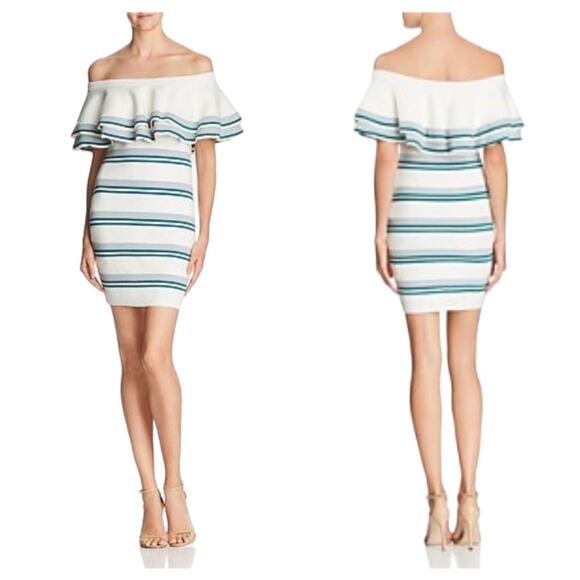 New ~ ENDLESS LOVE ~ Off-the-Shoulder Fitted Knit Dress ~ Bodycon ~ sz M~ - Picture 1 of 6
